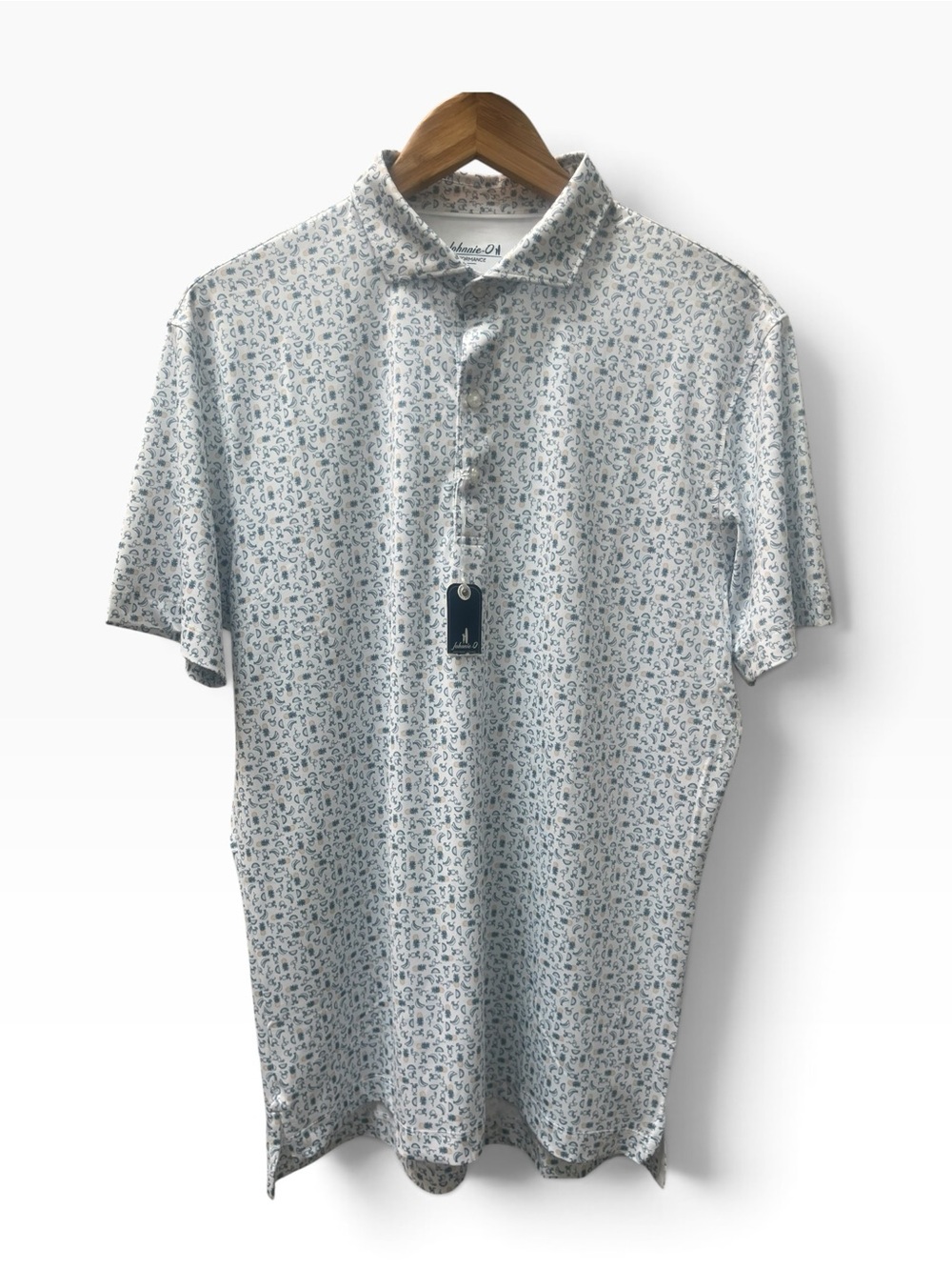 🖤 Johnnie-O Cocktail Print Performance Polo Men’s Medium NWT UPF 50